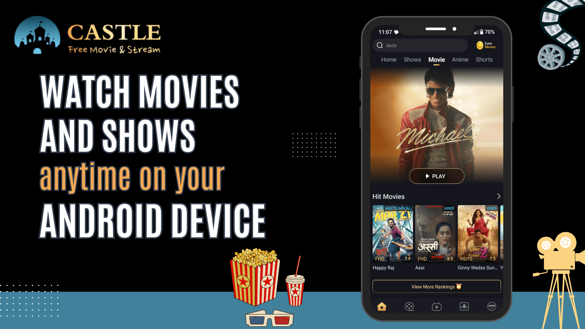 Download Castle App for instant entertainment on Android